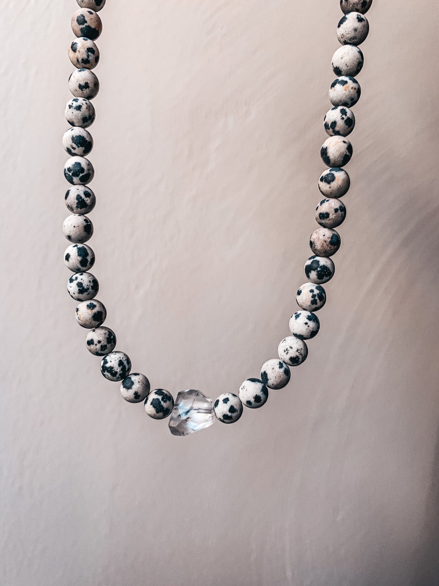 Dalmatian Jasper and Quartz Stone Collar